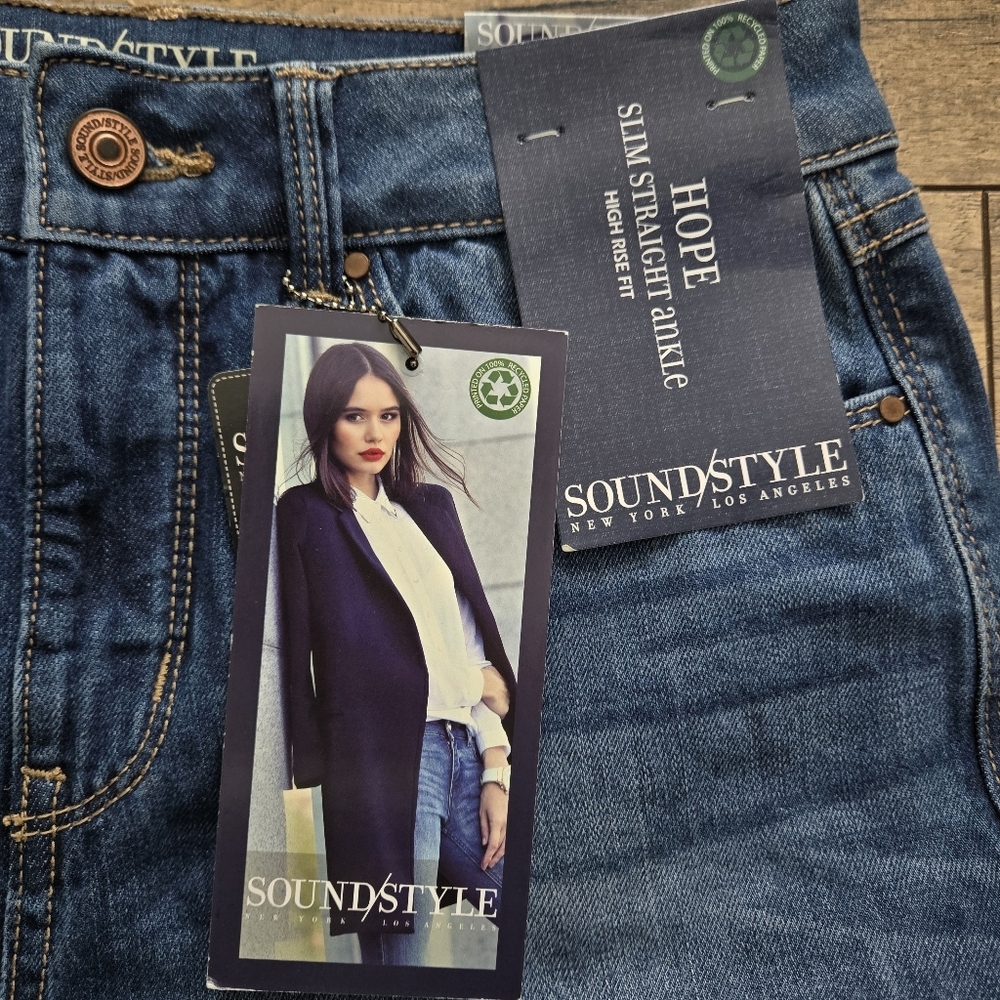Soundstyle Hope Slim Straight Ankle High Rise Nwt Womens Size 4 Jeans - Picture 7 of 16